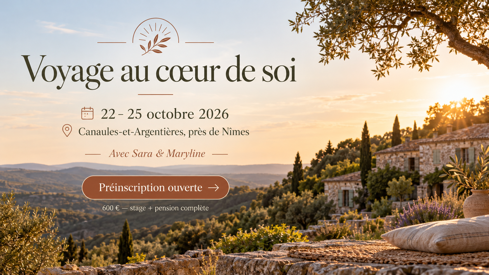 Voyage au cœur de soi, stage de respiration transpersonnelle du 22 au 25 octobre 2026